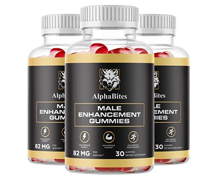 Alpha Bites Male Enhancement Gummies Bottle with Natural Ingredients